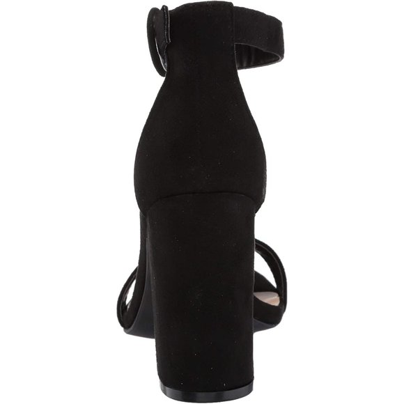 Yoki Back Strap Chunky Block 4" Heel, Fabric Suede size 10 - Picture 3 of 5